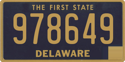 DE license plate 978649