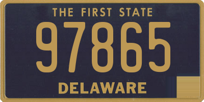 DE license plate 97865