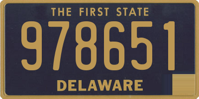 DE license plate 978651