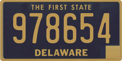 DE license plate 978654