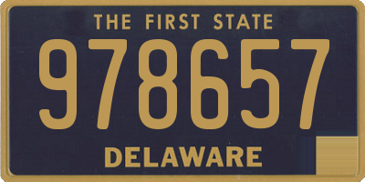 DE license plate 978657