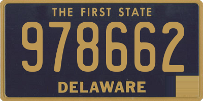 DE license plate 978662