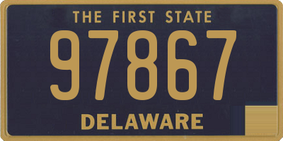 DE license plate 97867