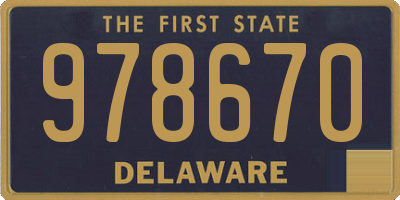 DE license plate 978670