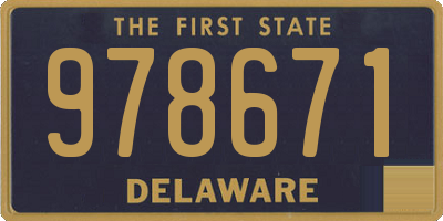 DE license plate 978671