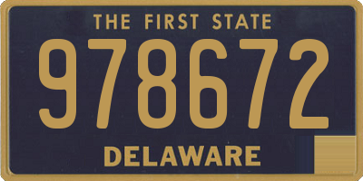 DE license plate 978672