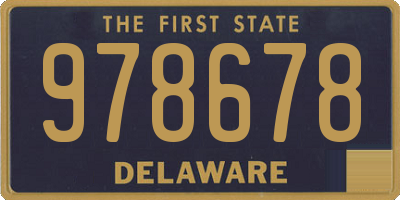 DE license plate 978678