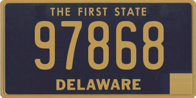 DE license plate 97868