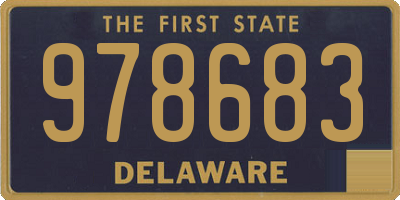 DE license plate 978683