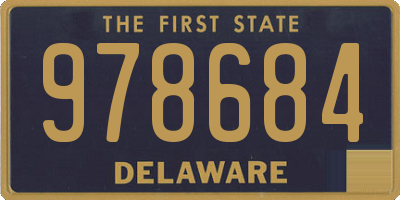 DE license plate 978684