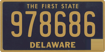 DE license plate 978686