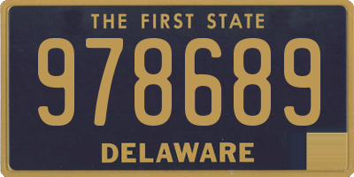 DE license plate 978689