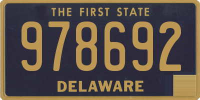 DE license plate 978692