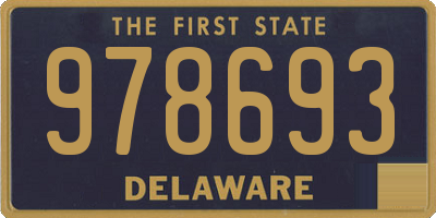 DE license plate 978693