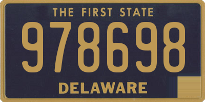 DE license plate 978698