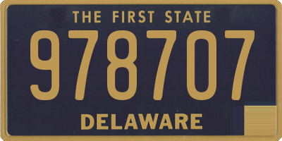 DE license plate 978707