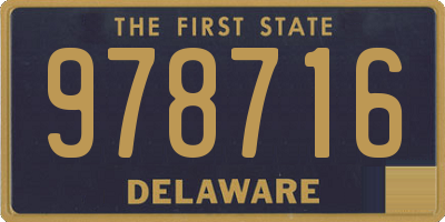 DE license plate 978716