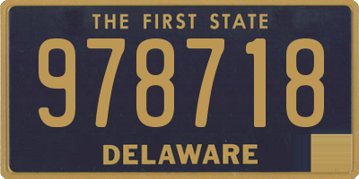 DE license plate 978718