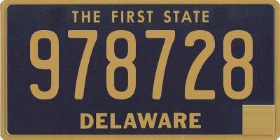 DE license plate 978728