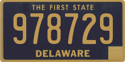 DE license plate 978729