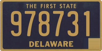 DE license plate 978731