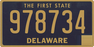 DE license plate 978734