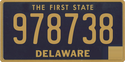 DE license plate 978738