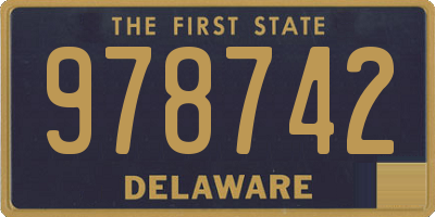 DE license plate 978742