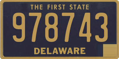 DE license plate 978743