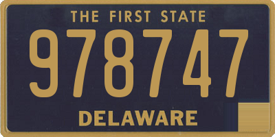 DE license plate 978747