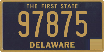 DE license plate 97875