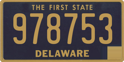 DE license plate 978753