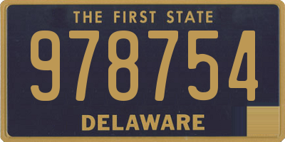 DE license plate 978754