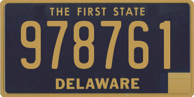 DE license plate 978761