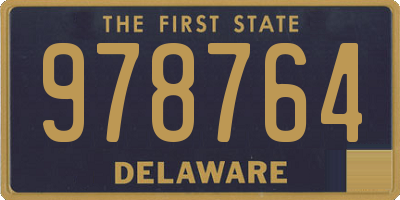 DE license plate 978764