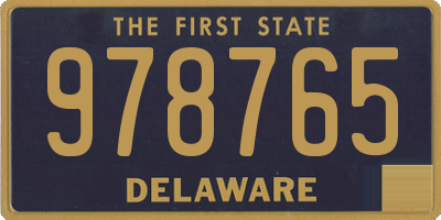 DE license plate 978765