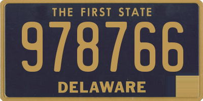 DE license plate 978766