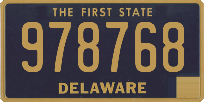 DE license plate 978768