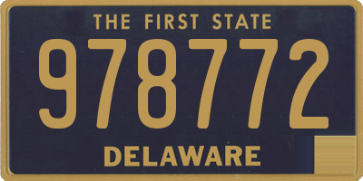 DE license plate 978772