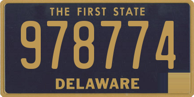 DE license plate 978774