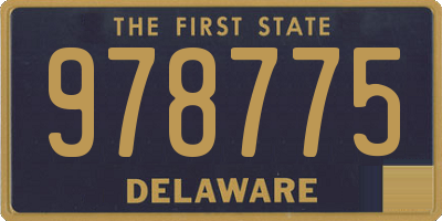 DE license plate 978775