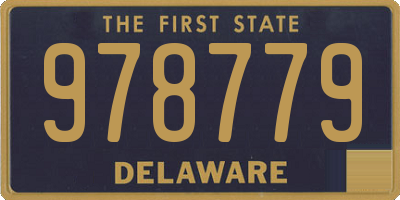 DE license plate 978779