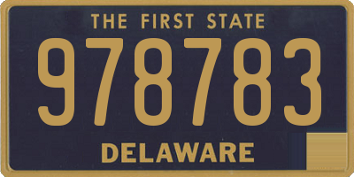 DE license plate 978783