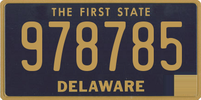 DE license plate 978785