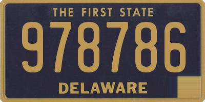 DE license plate 978786