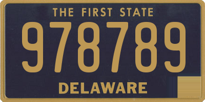 DE license plate 978789