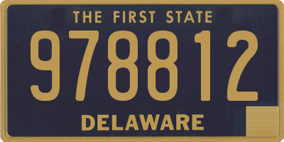 DE license plate 978812