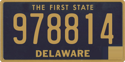 DE license plate 978814