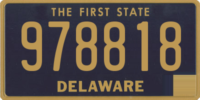 DE license plate 978818