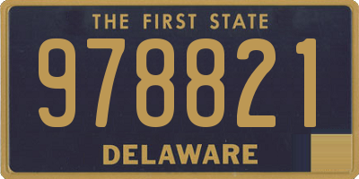 DE license plate 978821